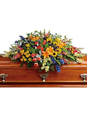 Colorful Reflections Casket Spray