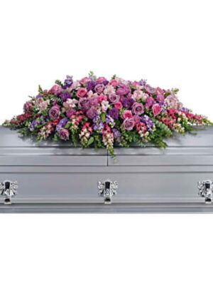 Teleflora's Lavender Tribute Casket Spray