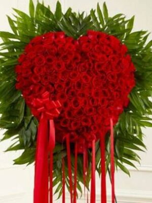 Red Rose Grieving Heart