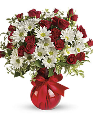 Red, White And You Bouquet by Teleflora