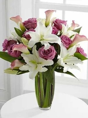 Elegance Abounds Rose & Lily Bouquet